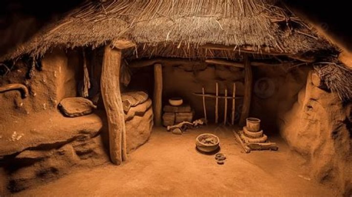 How is a mud hut made?