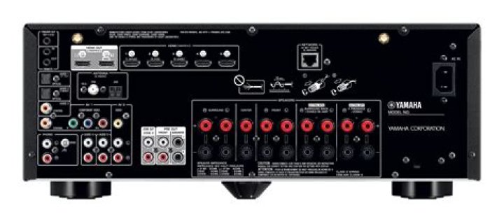 How many channels does a Yamaha TSR 7850 AV receiver have?