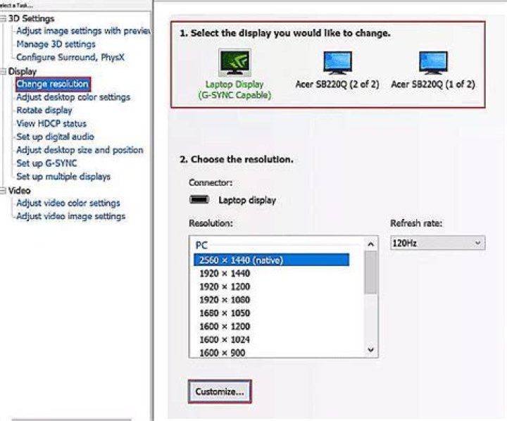 How to change display resolution on QC series DVR?