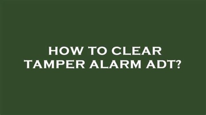 How to clear Visonic alarm tamper message?