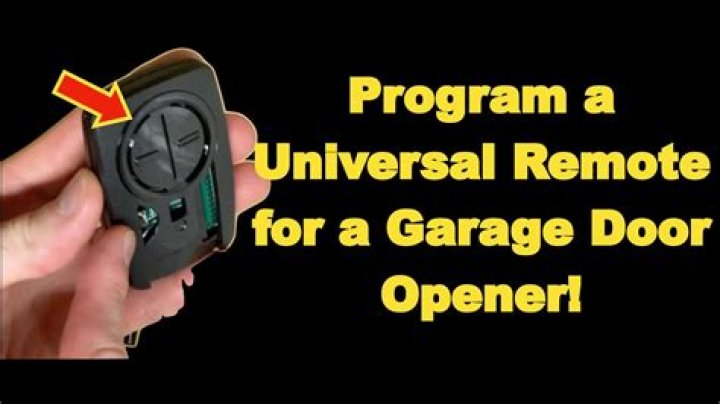 How to program a remote control for a garage door opener?