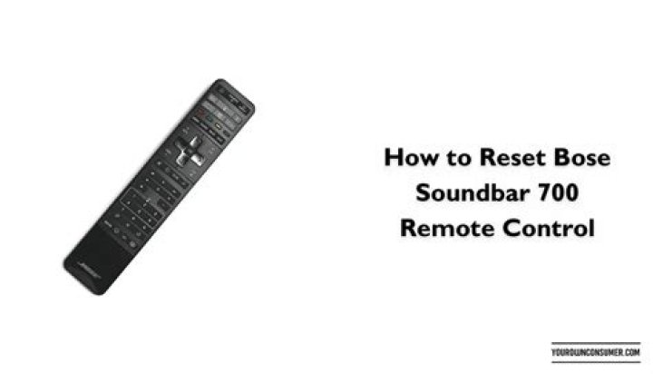 How to reset Bose remote control?