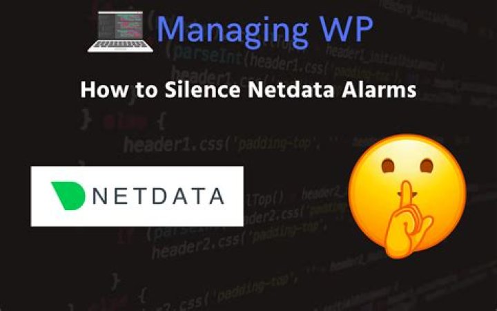 How to silence health monitoring alarms in NETDATA?