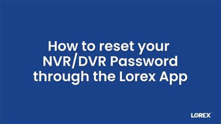Is there a reset button on the Lorex NVR?