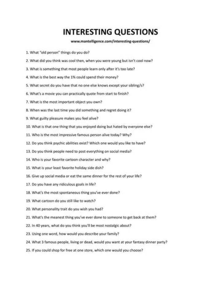 What are some interesting questions interesting people ask?