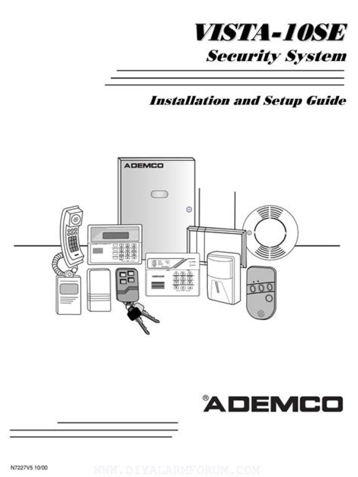 What are the defaults for Ademco vista-10se?