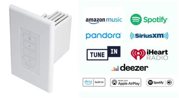 What are the features of the russound a-k4 amplified keypad?