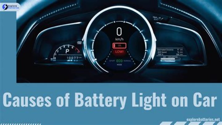 What can cause battery light to come on?