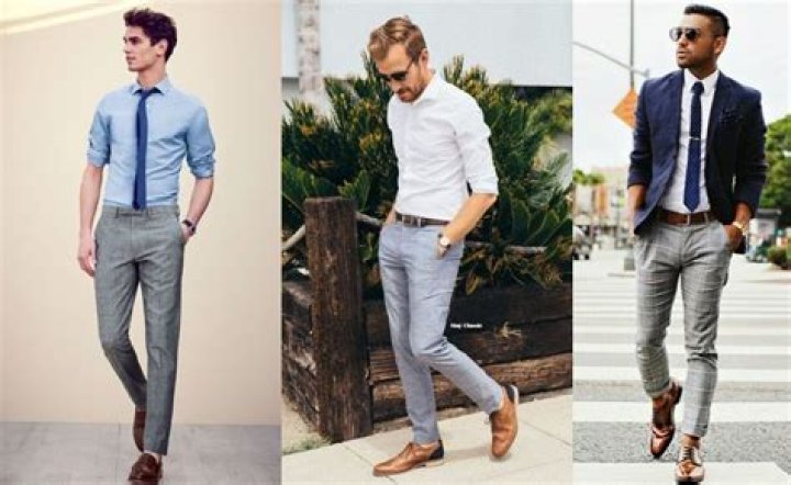 What color shoes should you wear with grey pants?