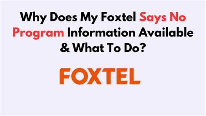 What do I do when my Foxtel says no signal?
