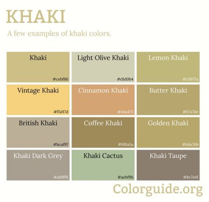 What do we call khaki color in English?