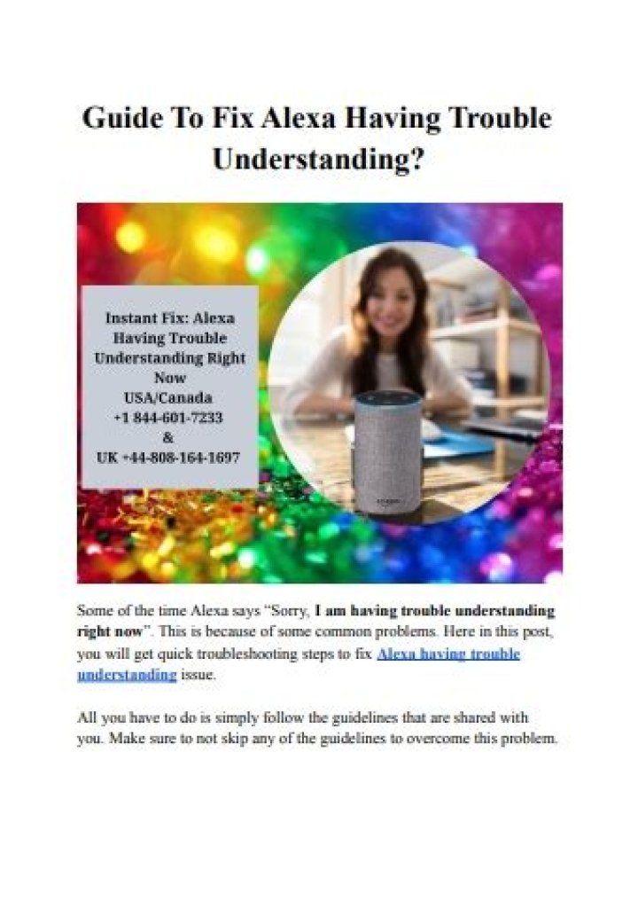 What do you do when Alexa is having trouble understanding?
