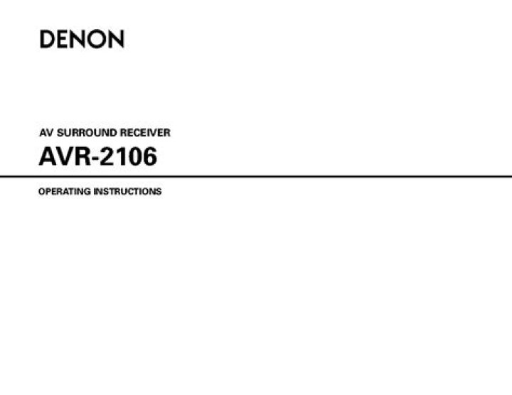 What do you need to know about the Denon avr-2106?