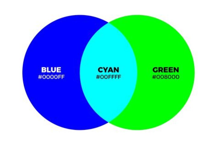 What does blue-green color represent?