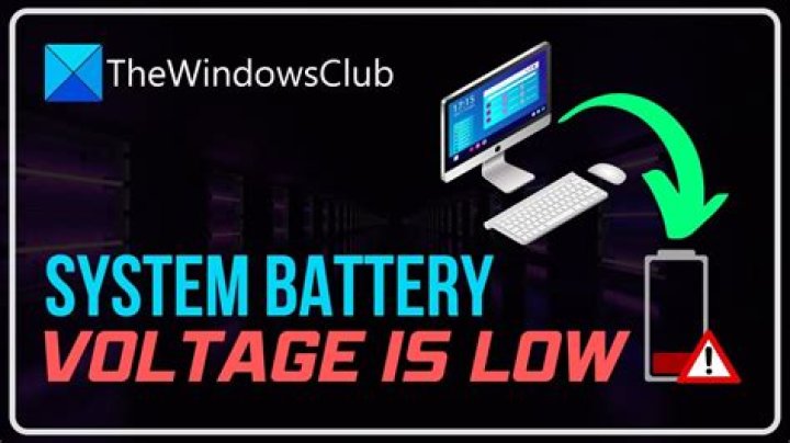 What does it mean when my computer says system battery voltage is low?