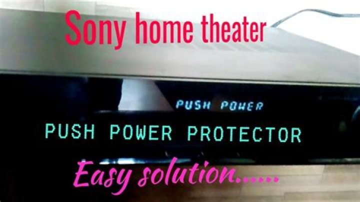 What does push Power Protector mean on Sony surround system?