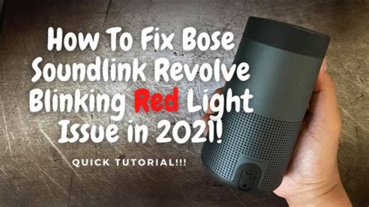 What does red light on Bose speaker mean?
