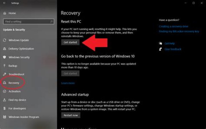What does resetting to factory default do?