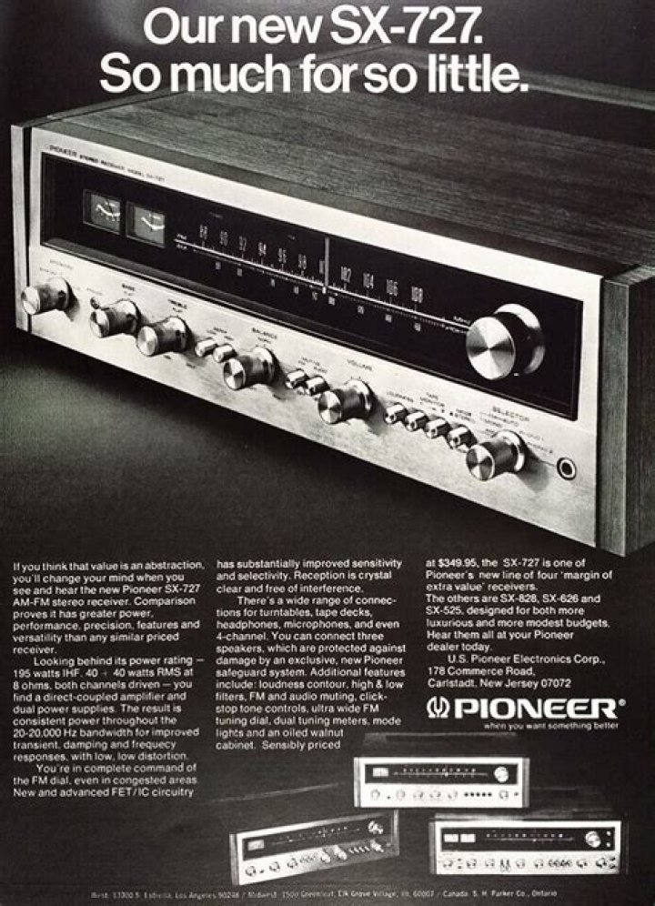 What does the pioneer sx-727 FM receiver do?