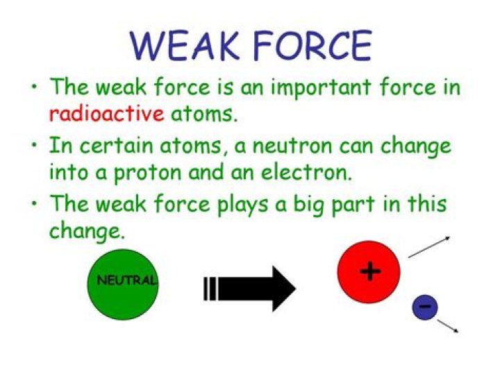 What does the weak force do?