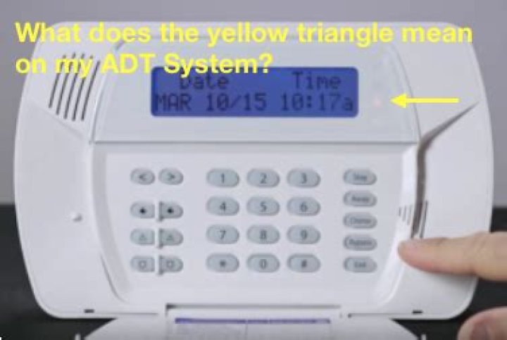 What does yellow triangle mean on ADT?