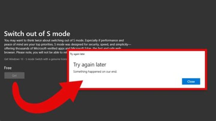 What happens when I switch out of S mode?