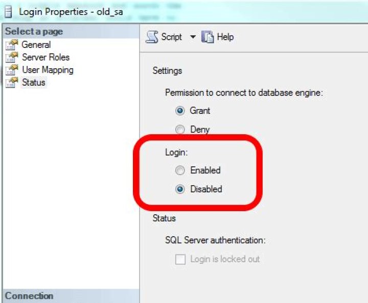 What happens when SQL Server SA account is locked out?