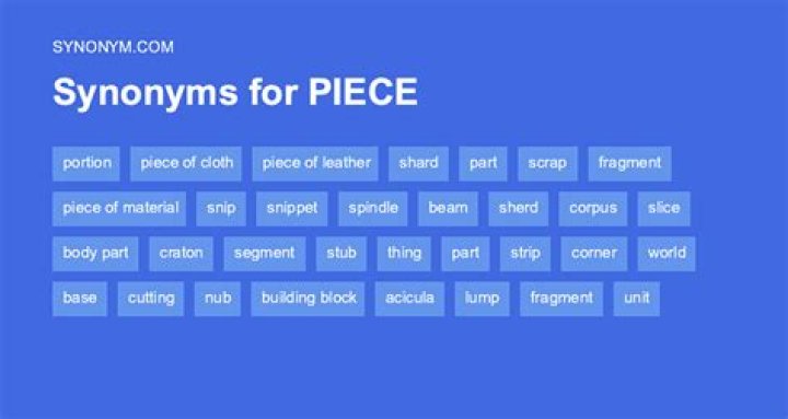 What is another word for piece of clothing?