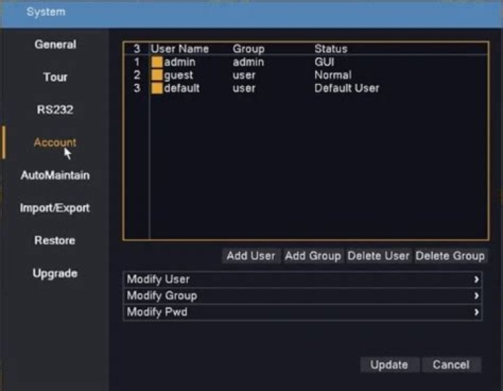 What is the default password for XVIM DVR?