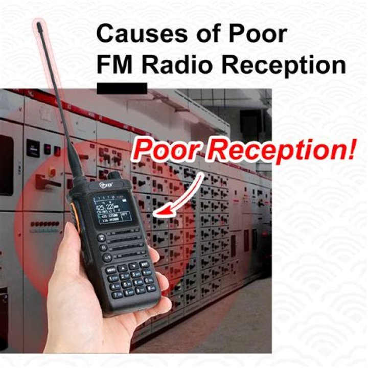 What is the likely cause for poor FM radio reception?