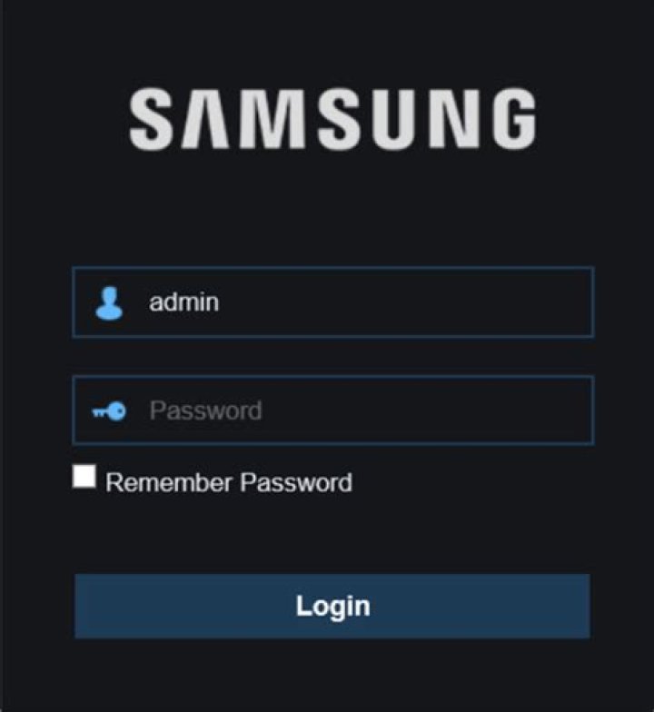 What is the password for a Samsung DVR?