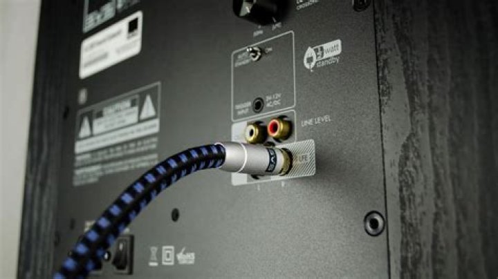 What kind of audio cable do I need for a subwoofer?