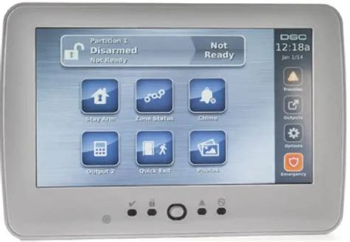 What kind of keypad does a DSc panel have?