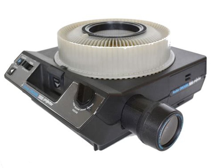 When did people stop using slide projectors?