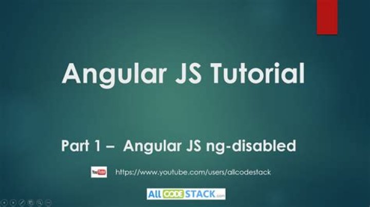 When to use the ng disabled directive in angular?