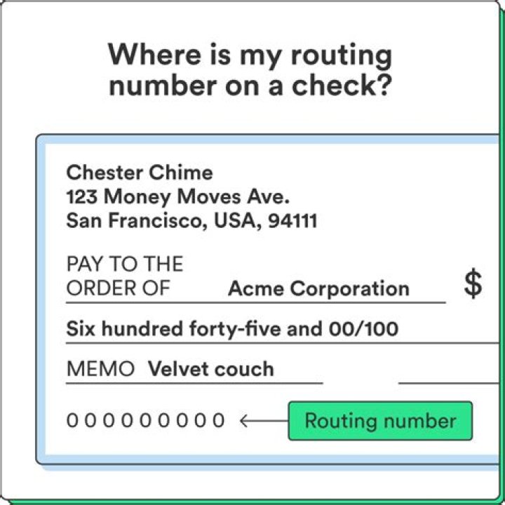 Where can I Find my chime routing number?