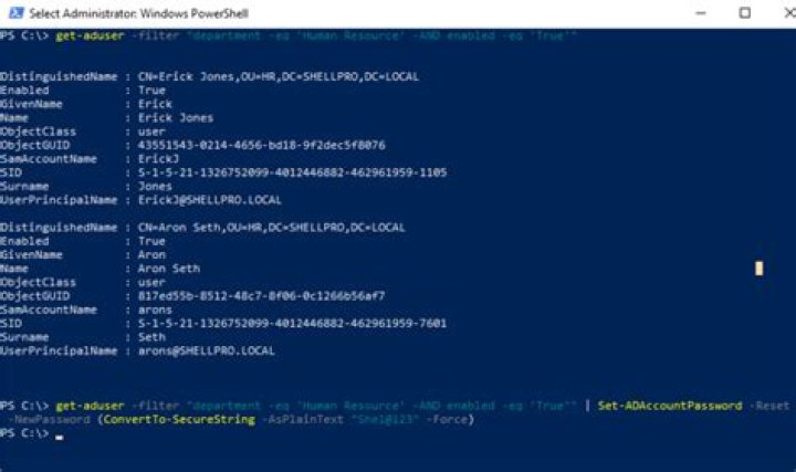 Where does the command set adaccountpassword go?