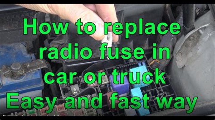 Where is the car radio fuse located?