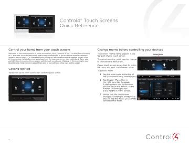 Which is the Quick Start Guide for Control4?