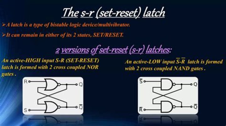 Which is the simplest bistable device, set reset or S-R latch?
