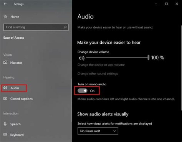 Why can I only hear audio from one side?