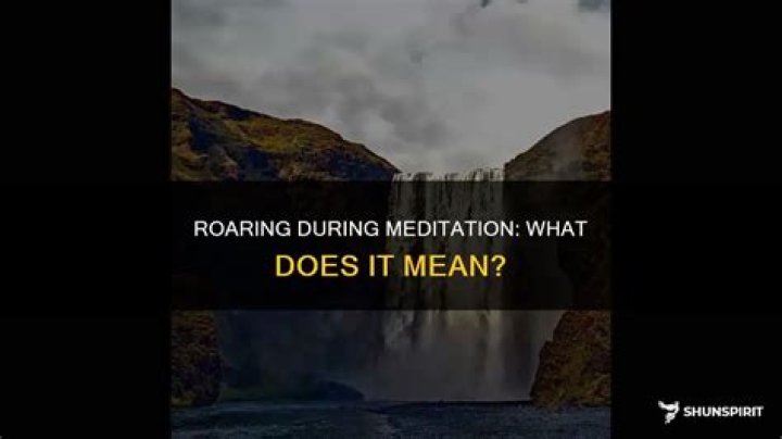 Why do I hear roaring?