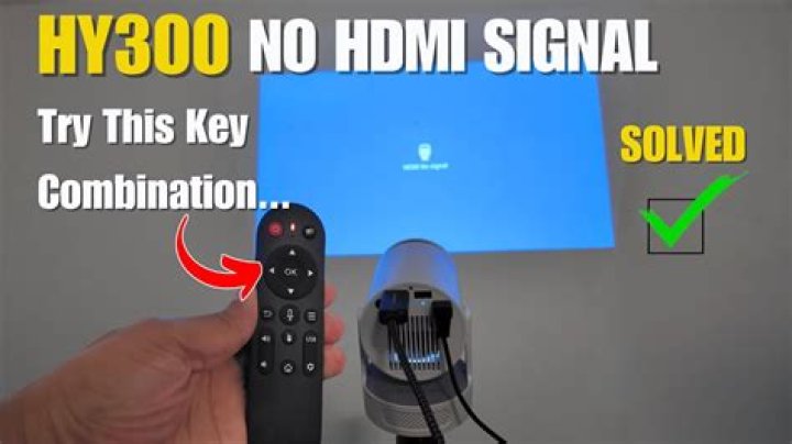 Why does my projector says HDMI no signal?
