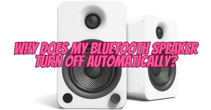 Why does my speaker automatically turn off?