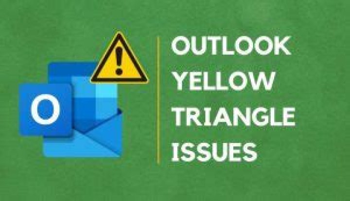 Why does Outlook have a yellow triangle?