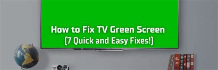Why is half of my TV screen green?