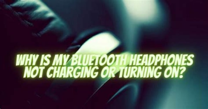Why is my Bluetooth headphones not charging?