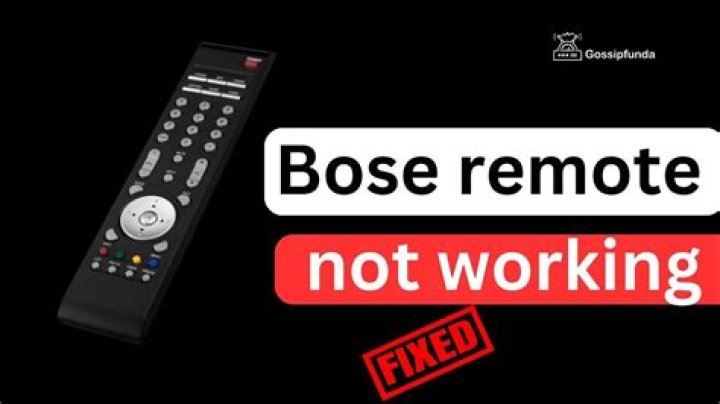 Why is my Bose remote control not working?