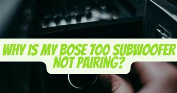 Why is my Bose speaker not pairing?