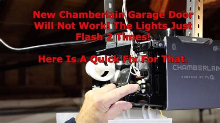 Why is my Chamberlain garage door opener blinking?
